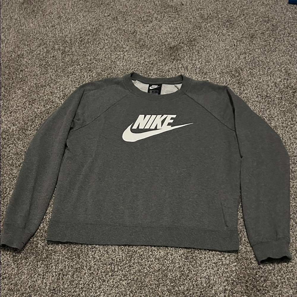 Nike Ladies Dark Gray Crewneck Sweater